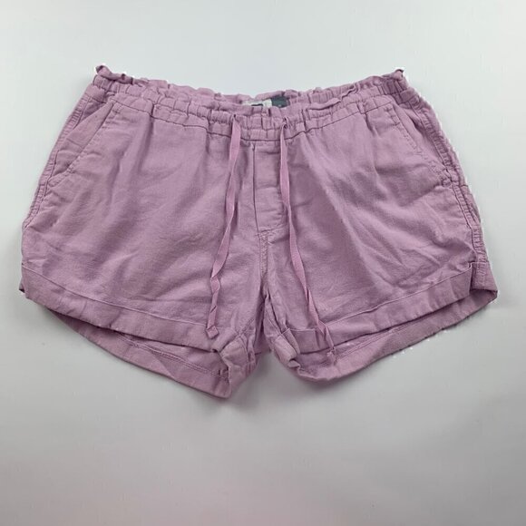 Old Navy Retro Lavender Linen Blend Pull On Shorts M - Picture 1 of 4